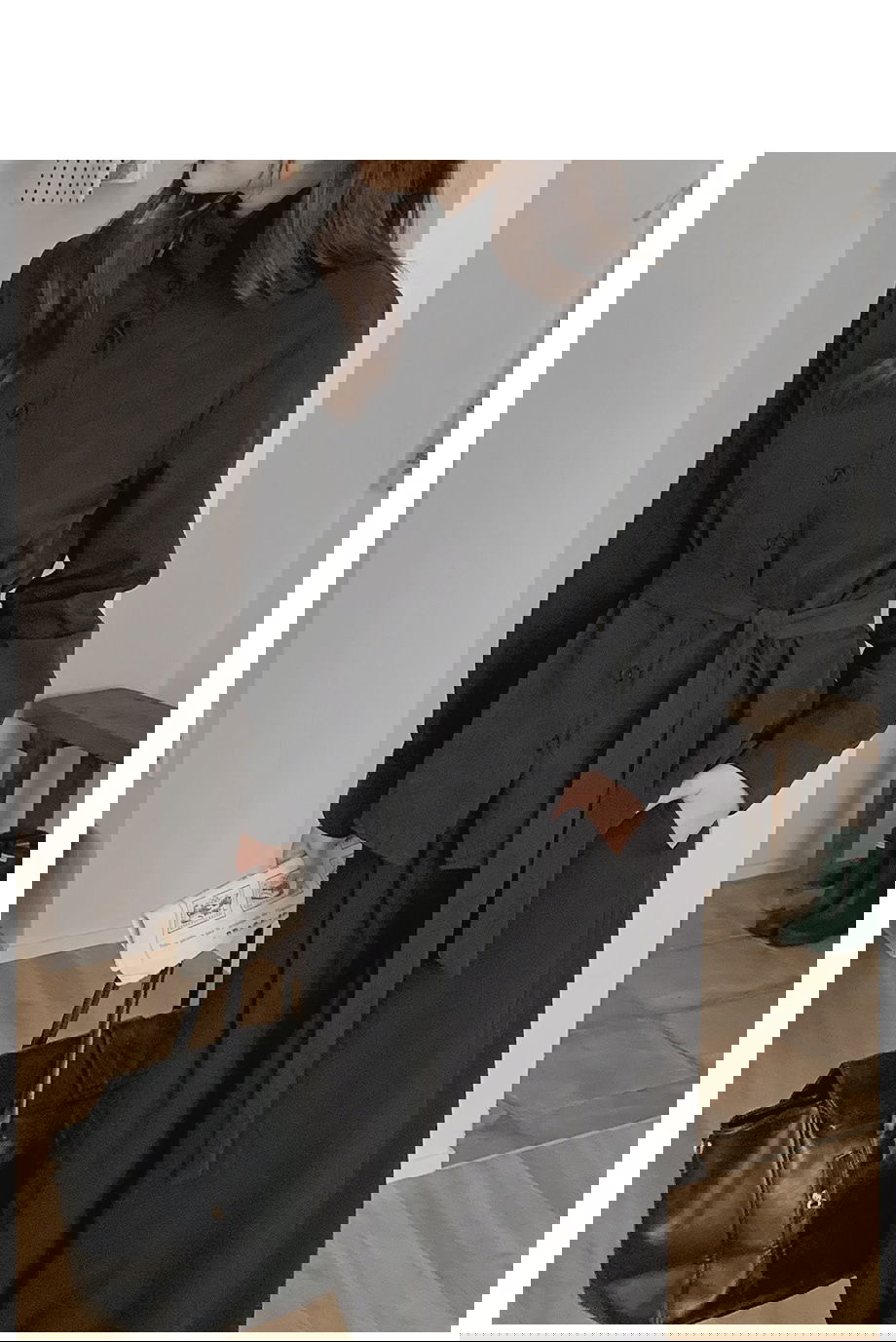 리리앤코 하디브렌 피치기모 하이넥 투웨이 스트랩 셔츠