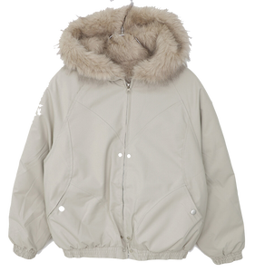 보인 후드 퍼 후드 패딩 점퍼