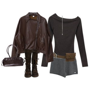 短褲,長袖上衣,夾克 코디