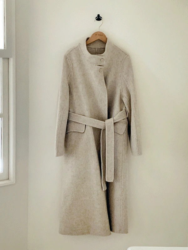 Glee High Neck Robe Long Handmade Coat - 2 Colors 大衣