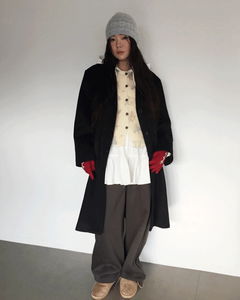 울 블렌드 에센셜 롱코트 (2color)