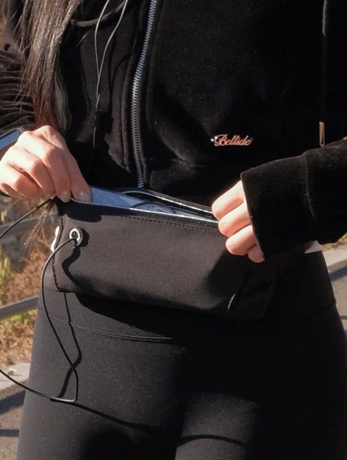 Ultra-tight, ultra-light waterproof running belt marathon bag