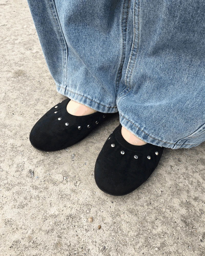 Studded Driving Flats *Black 230 Same-Day Shipping Available