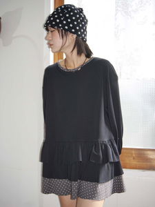 Melting Dot Cancan Frill T-shirt