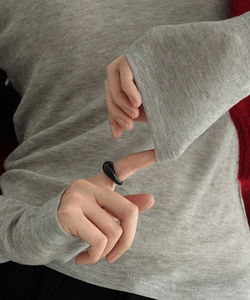 Aige Tencel Wool Layered Long Sleeve T-Shirt