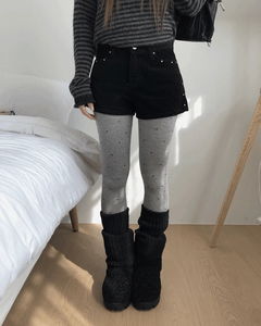 트단 골덴 스터드 숏 팬츠