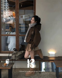 Wrapped leopard fleece hoodie