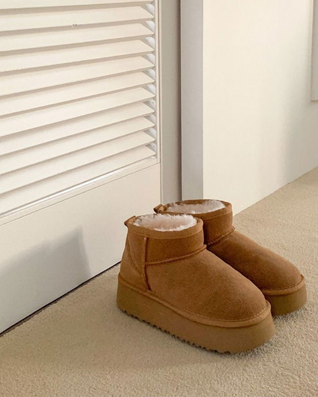 New York Hot Item Full Heel Mini Suede Boots