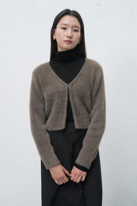 WOMAN Hairy Crop Cardigan