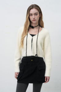 WOMAN Hairy Crop Cardigan