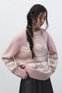 WOMAN 스완 노르딕 니트 풀오버