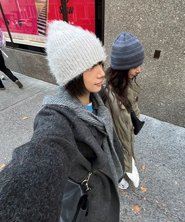 質感柔軟羊駝毛針織毛帽