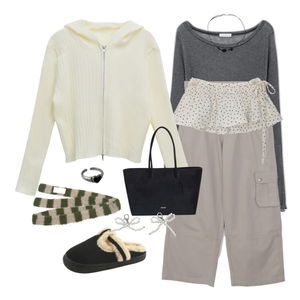 긴팔티,팬츠,스커트 코디