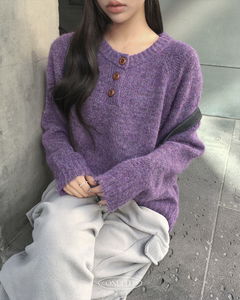 バタリーボカシボタンニット