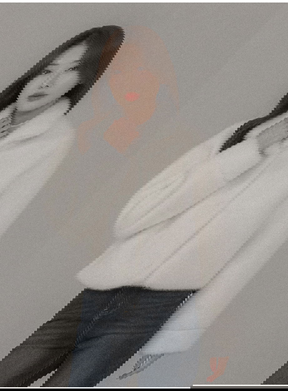 리리앤코 에포린즈 히든버튼 하이넥 퍼 자켓