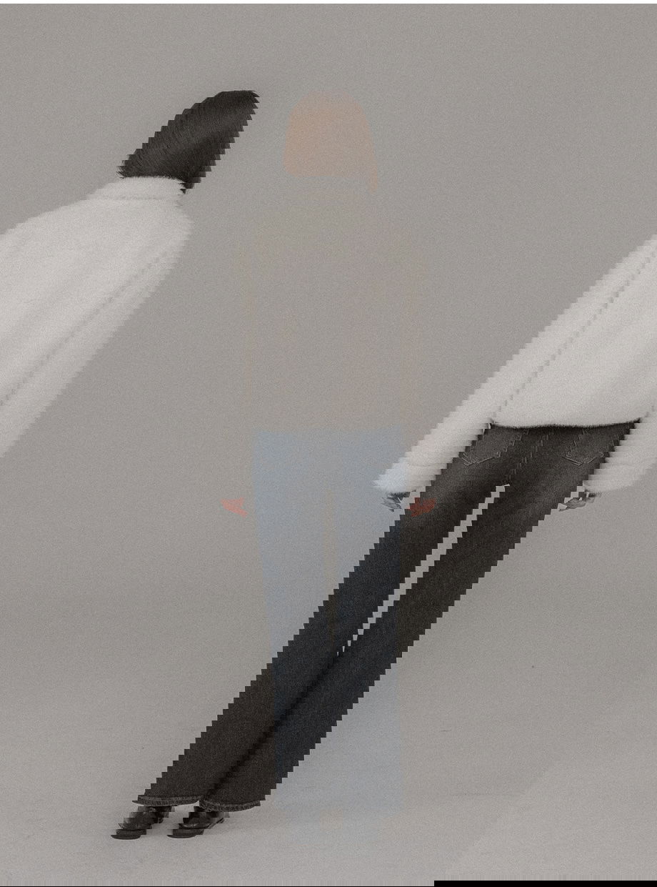 리리앤코 에포린즈 히든버튼 하이넥 퍼 자켓