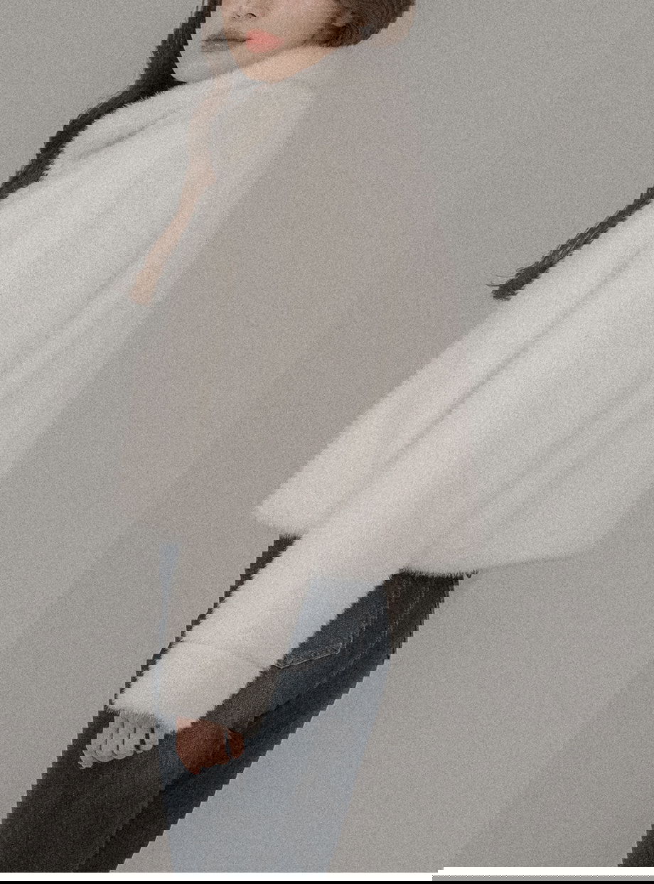 리리앤코 에포린즈 히든버튼 하이넥 퍼 자켓