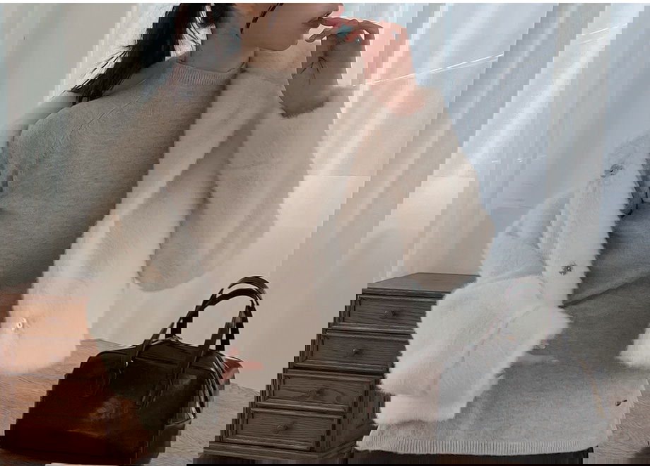 리리앤코 에포린즈 히든버튼 하이넥 퍼 자켓