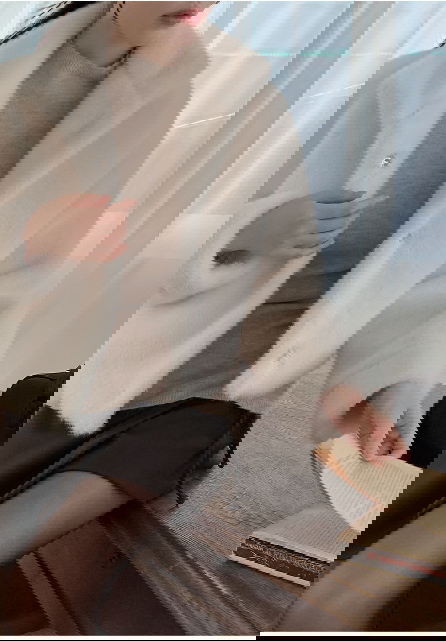 리리앤코 에포린즈 히든버튼 하이넥 퍼 자켓