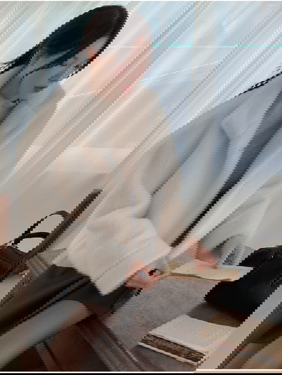 리리앤코 에포린즈 히든버튼 하이넥 퍼 자켓