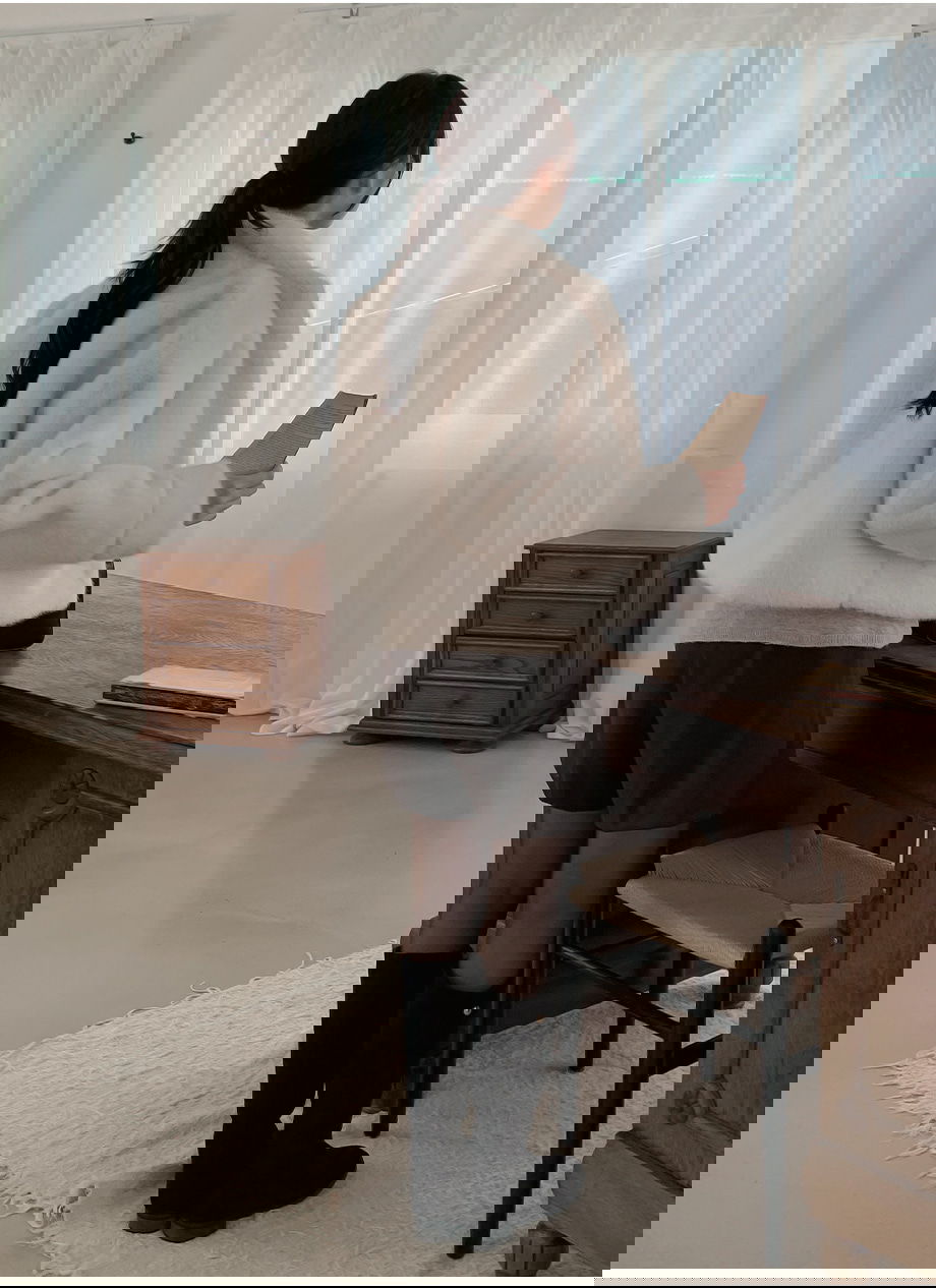 리리앤코 에포린즈 히든버튼 하이넥 퍼 자켓