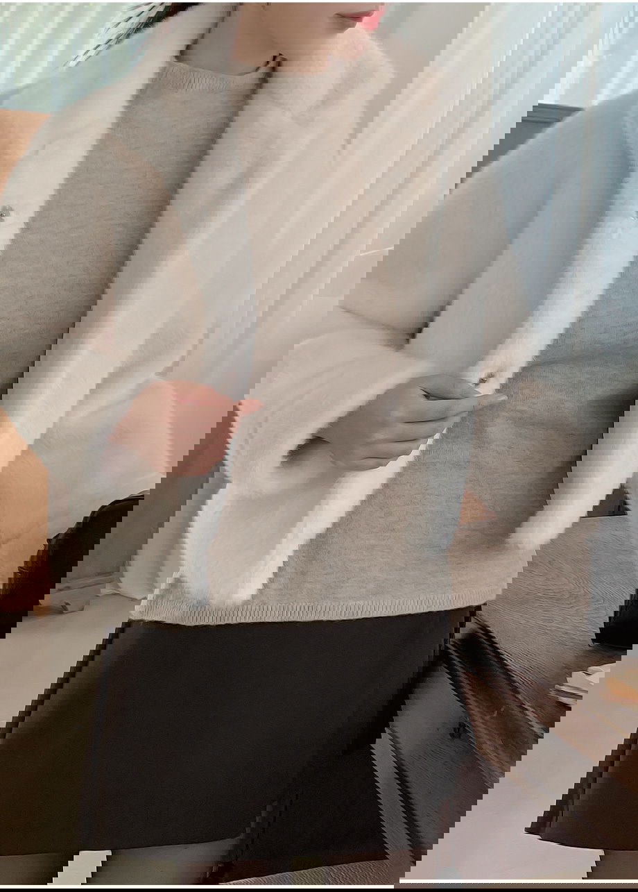 리리앤코 에포린즈 히든버튼 하이넥 퍼 자켓