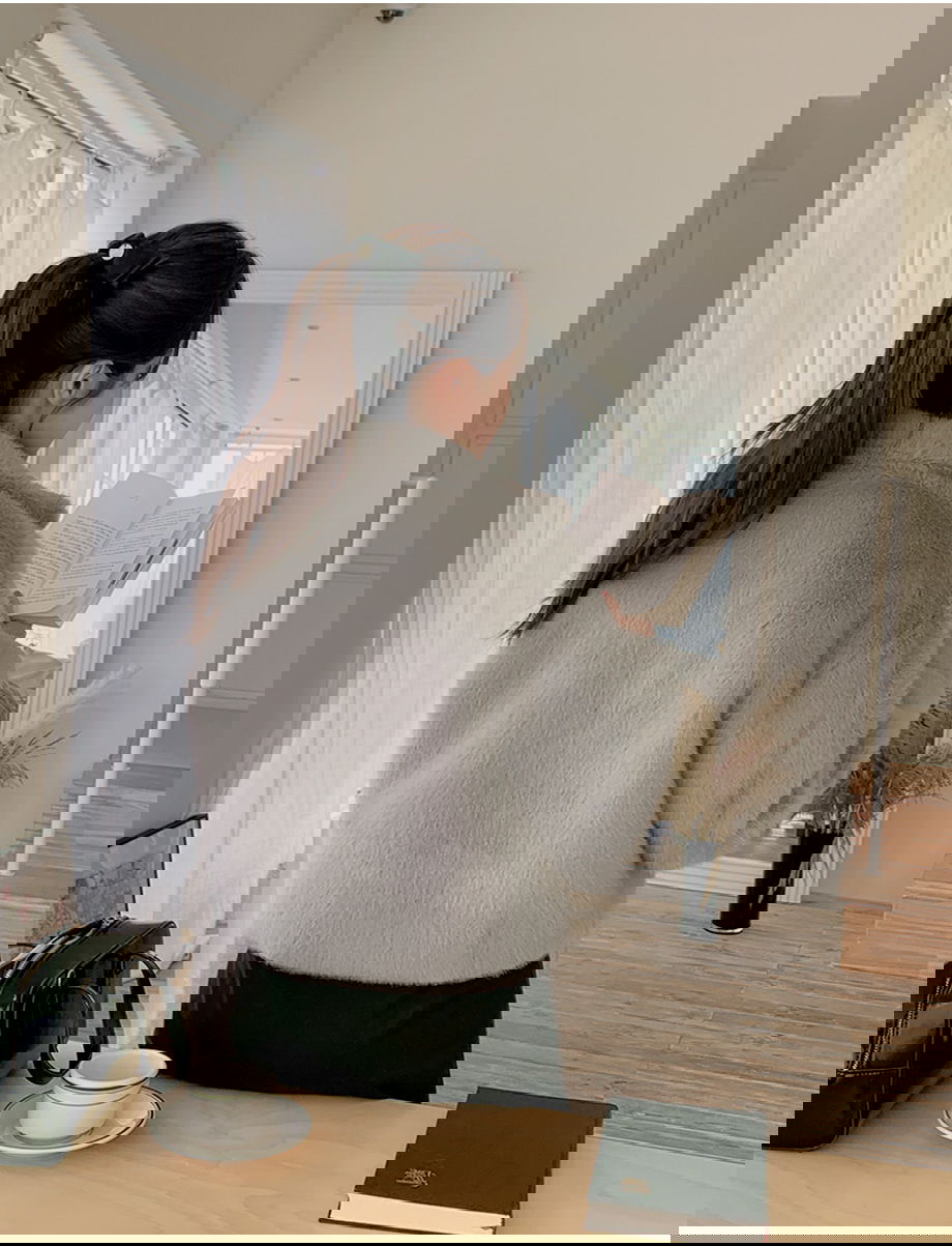 리리앤코 에포린즈 히든버튼 하이넥 퍼 자켓