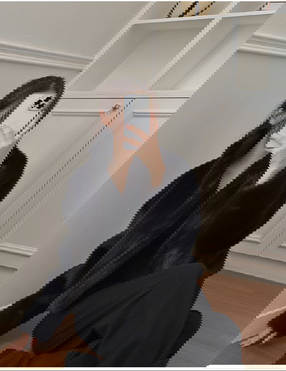 리리앤코 에포린즈 히든버튼 하이넥 퍼 자켓