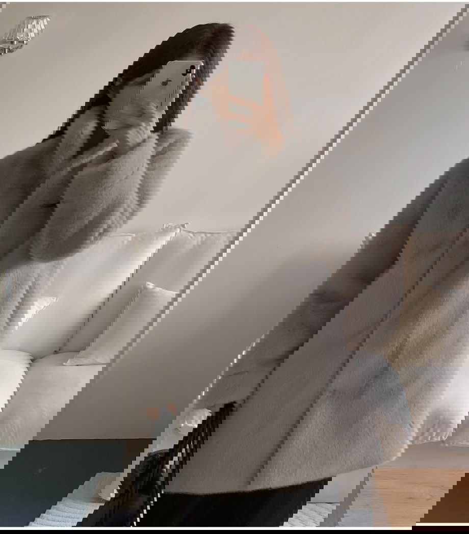 리리앤코 에포린즈 히든버튼 하이넥 퍼 자켓