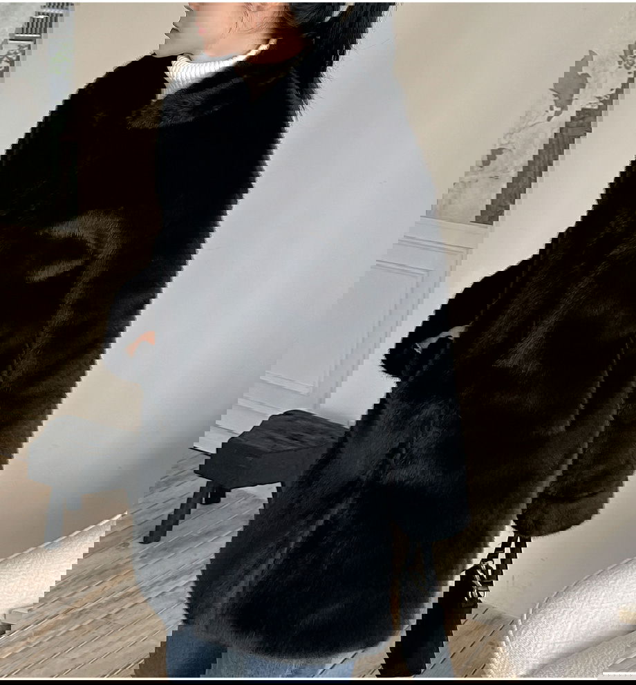 리리앤코 에포린즈 히든버튼 하이넥 퍼 자켓