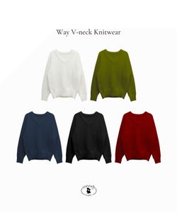 Wave V-Neck Knitwear