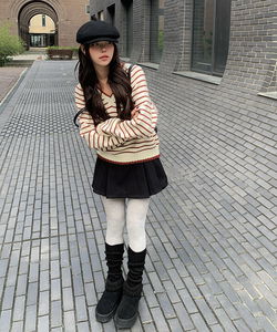 로젠 모직 플리츠 치마바지 (3color)