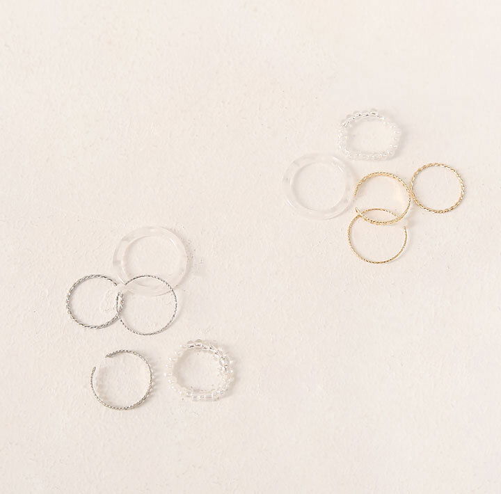 Lovin 分層戒指 5 件套