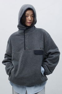 UNISEX soft high-neck fleece anorak set