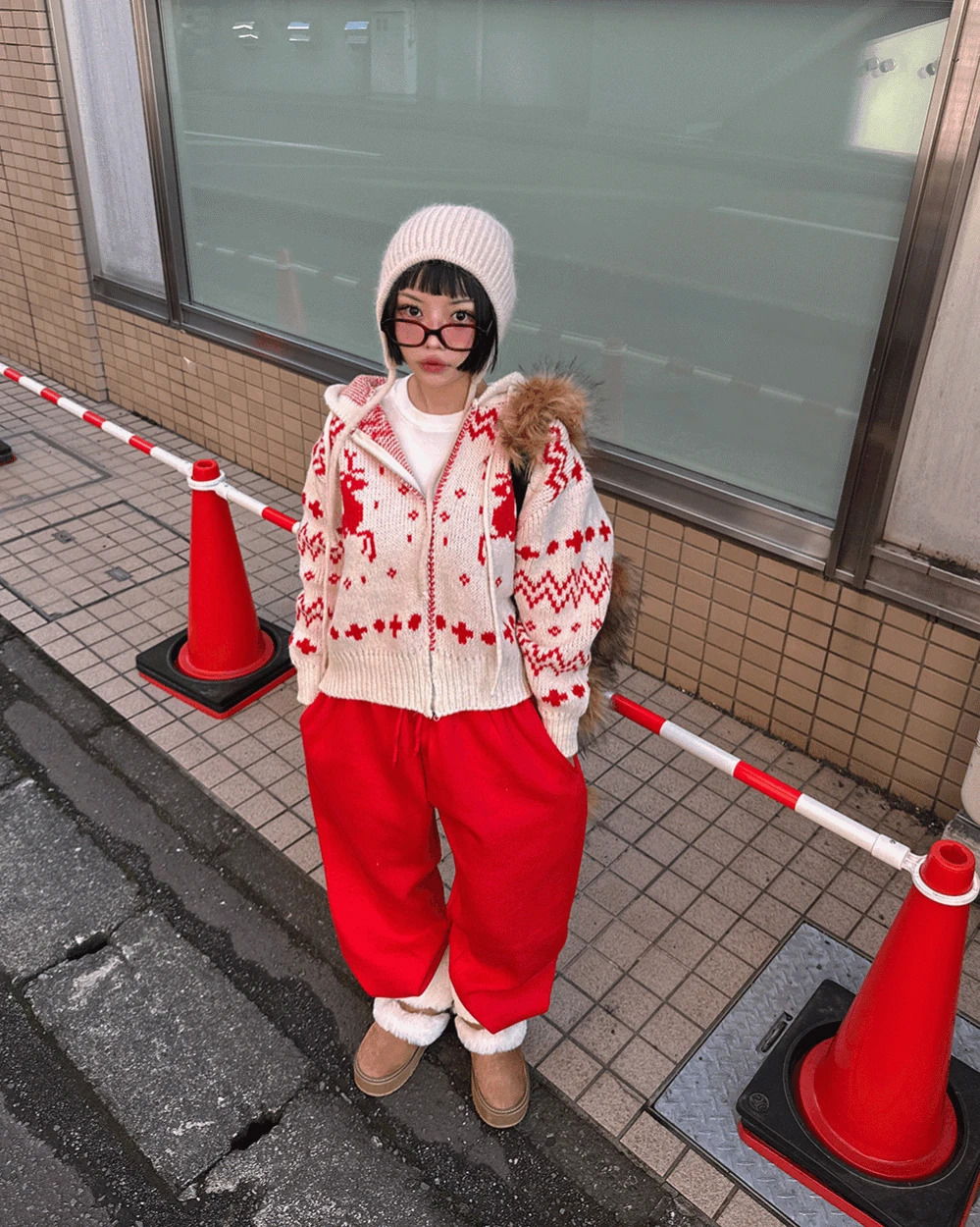 12 color thick Fleece-lined jogger pants