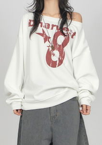 Harvest Off-Shoulder Long Sleeve Sweatshirt TS072