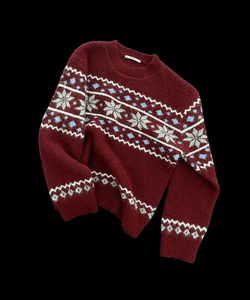 Schwente Wool Overfit Nordic Pattern Knitwear