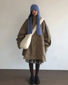 Shearling Overfit Cotton Jacket