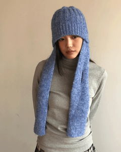 ウールブレンドマフラービーニー *モカ、カーキ、レッド即日発送可能