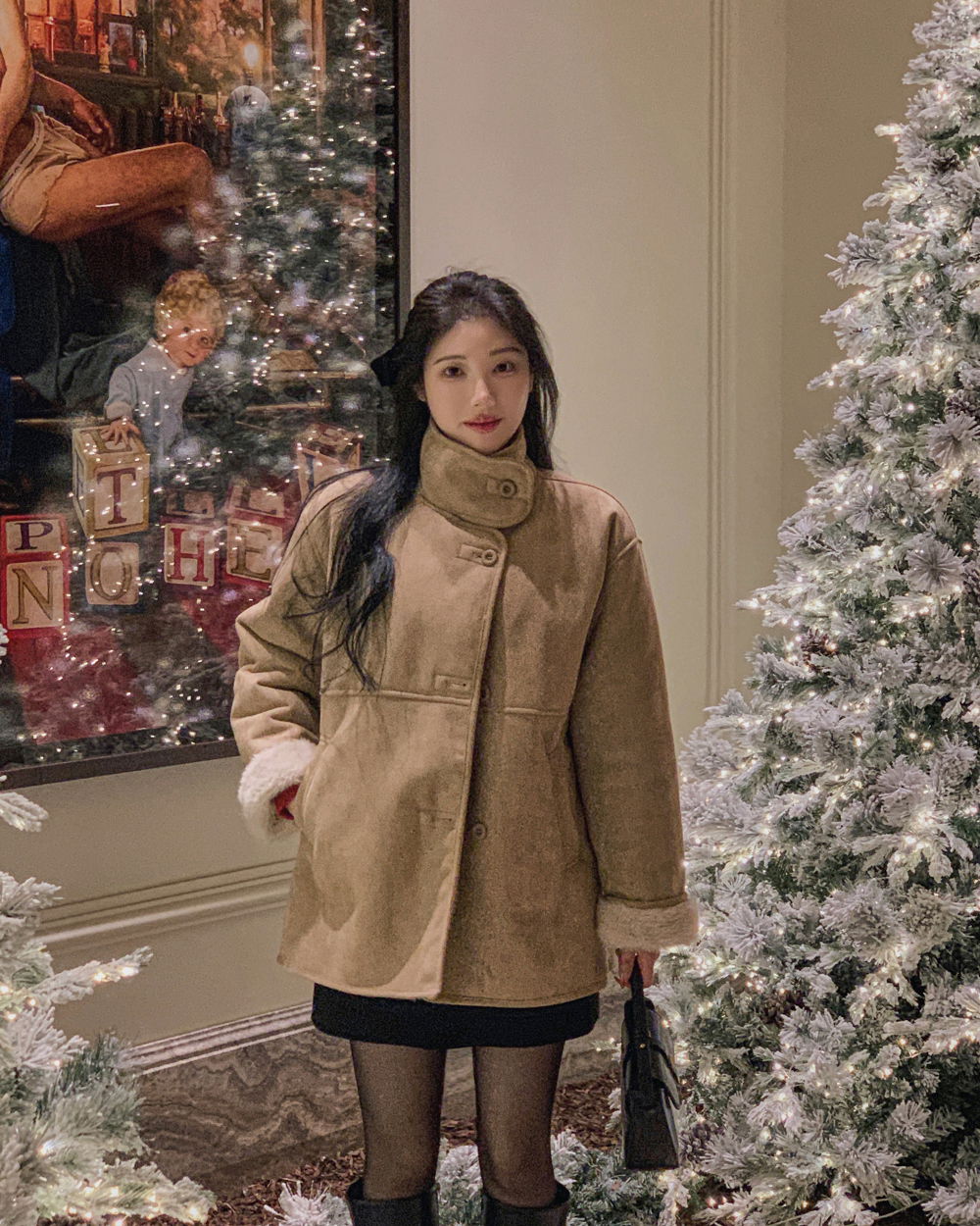 코트 모델 착용 이미지-S1L89