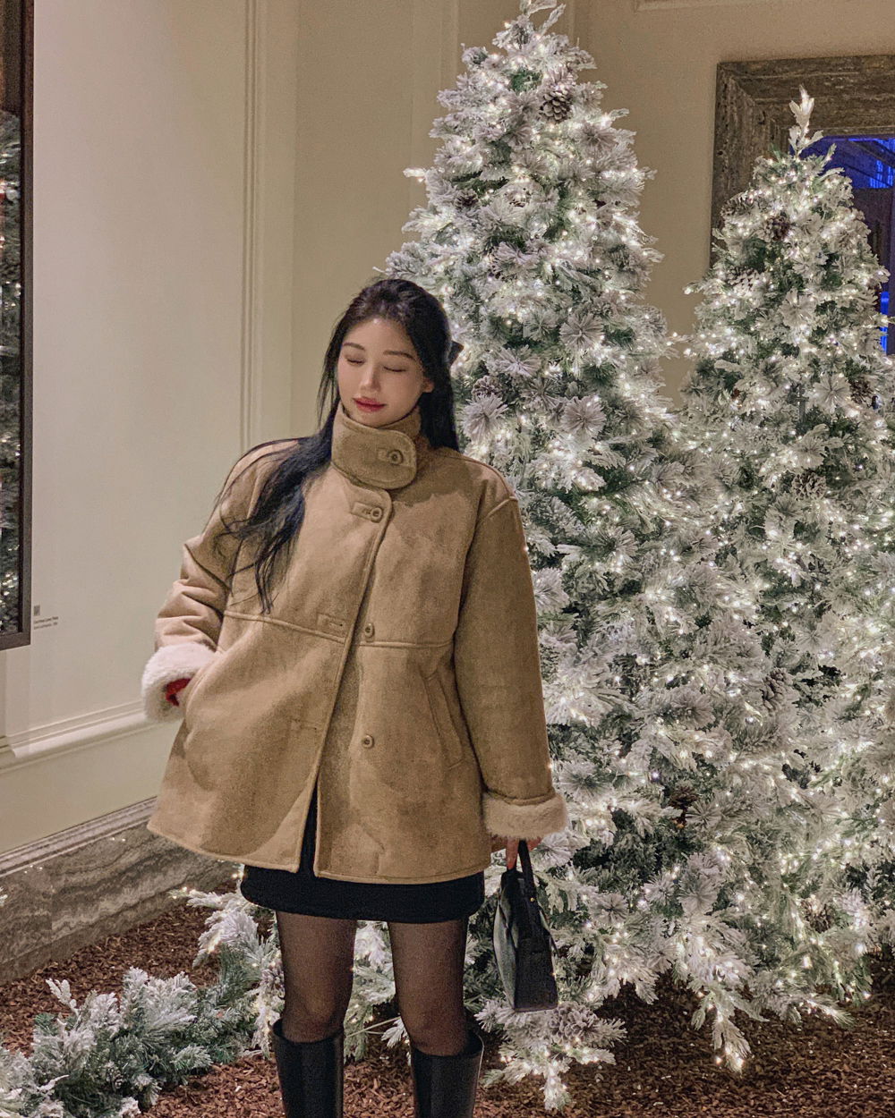 코트 모델 착용 이미지-S1L91