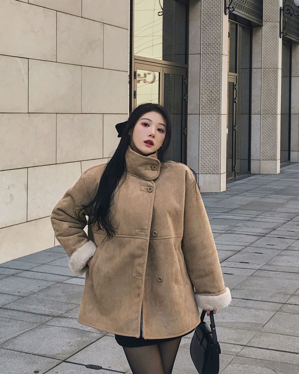 코트 모델 착용 이미지-S1L40