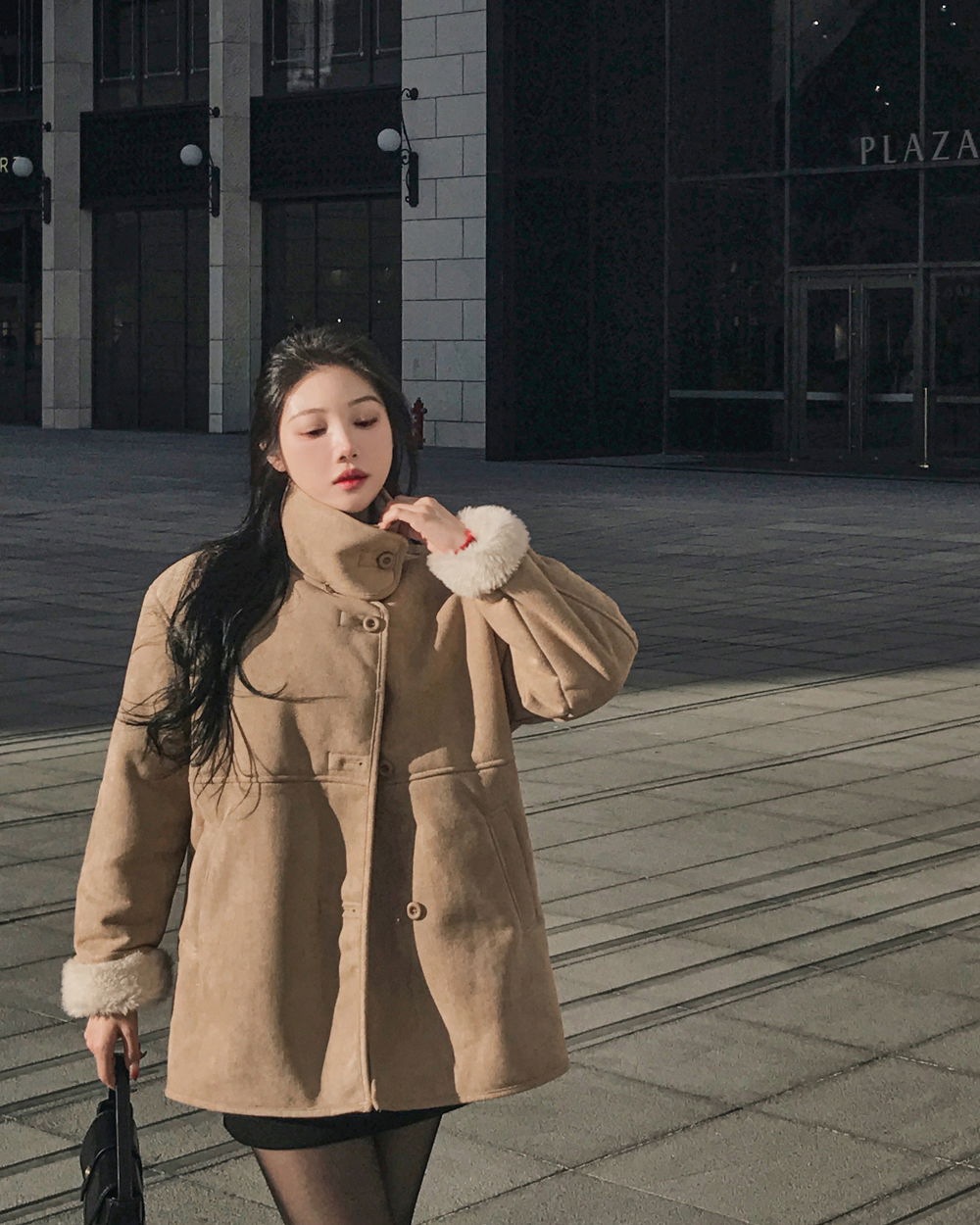 코트 모델 착용 이미지-S1L43