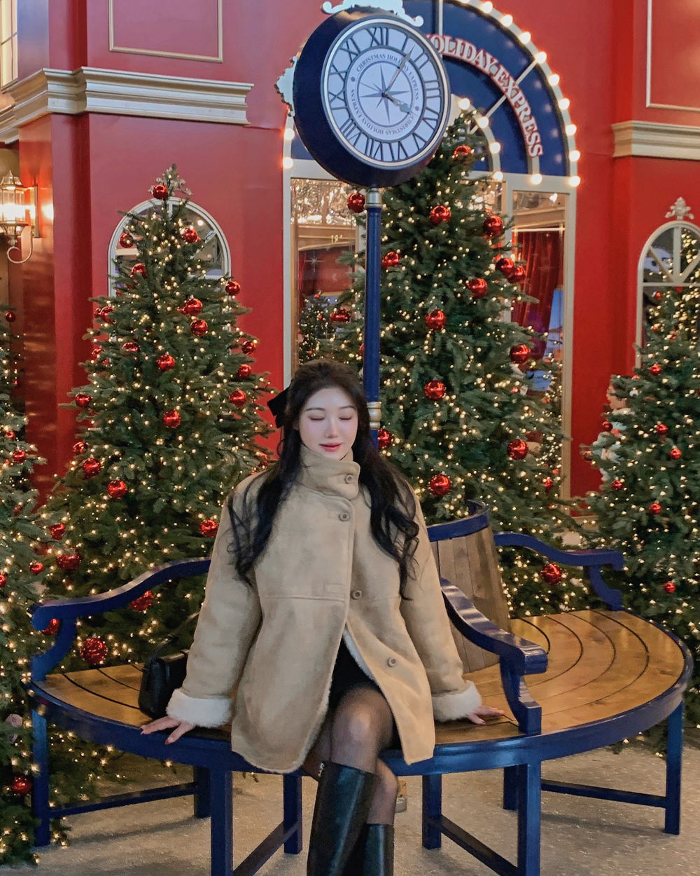 코트 모델 착용 이미지-S1L57