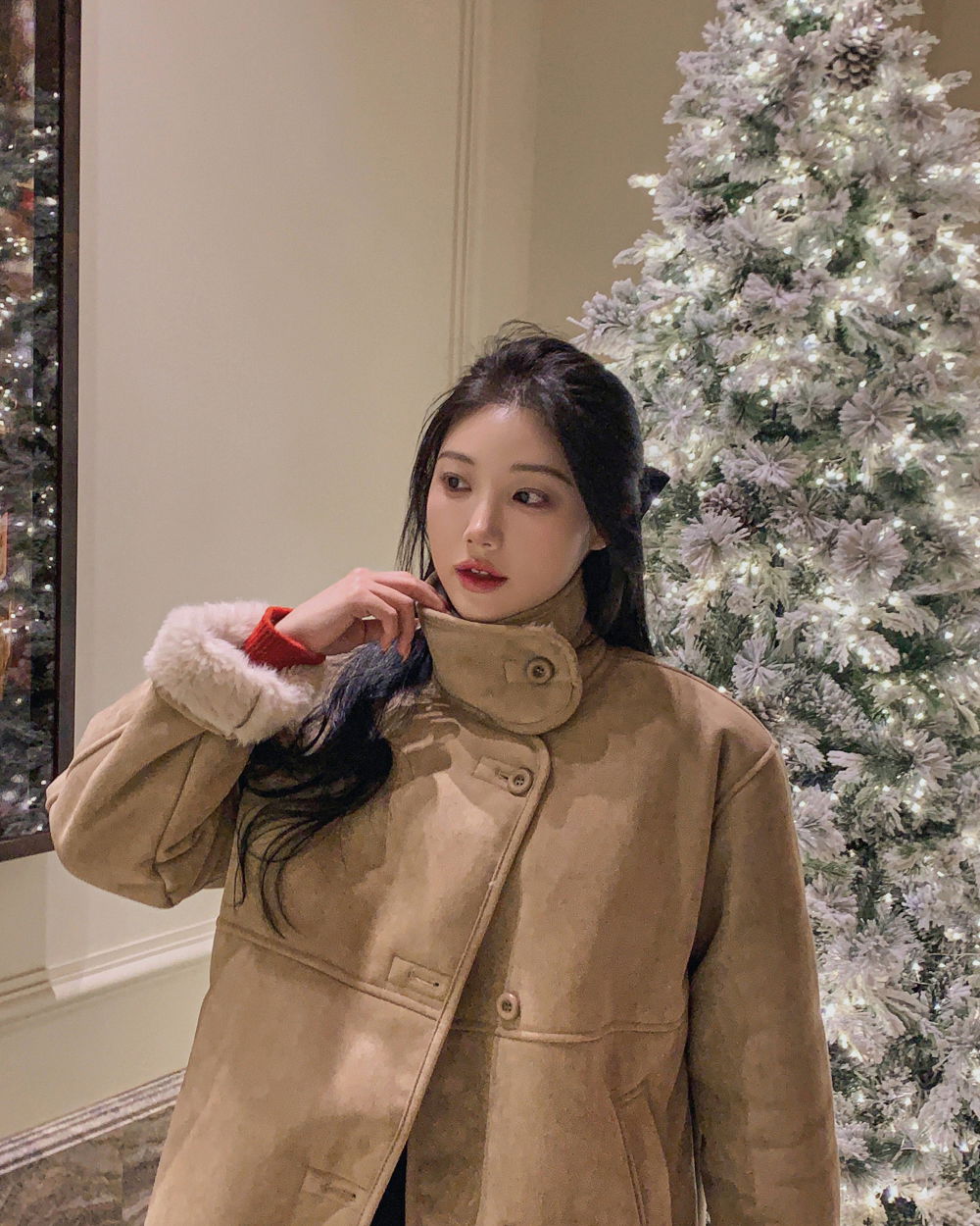 코트 모델 착용 이미지-S1L59