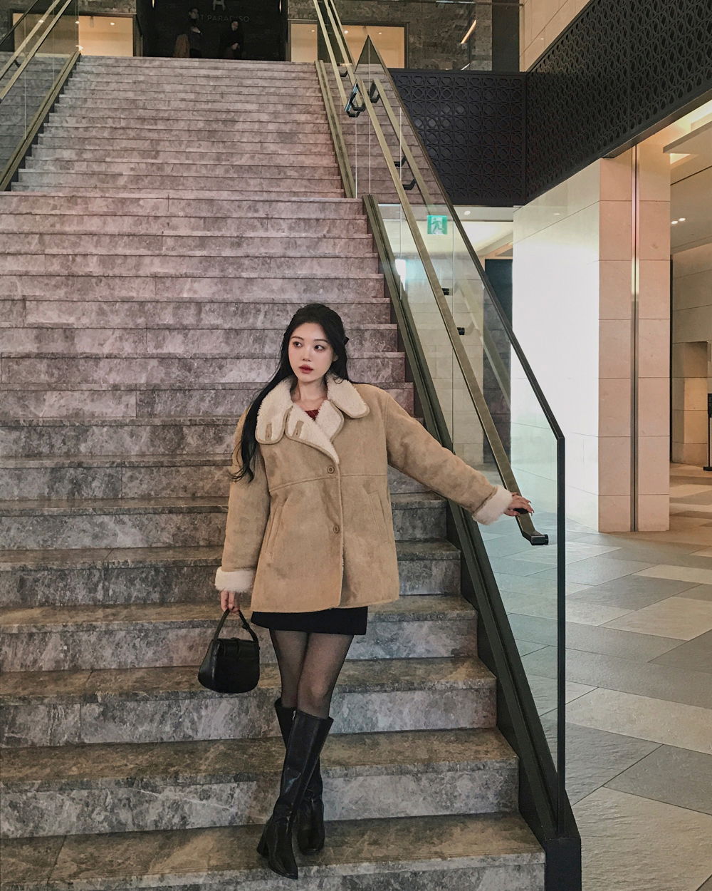 코트 모델 착용 이미지-S1L83