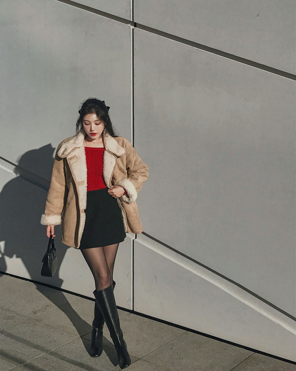 코트 모델 착용 이미지-S1L85