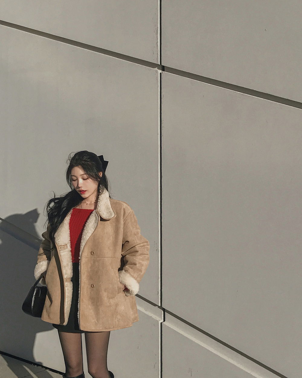 코트 모델 착용 이미지-S1L86