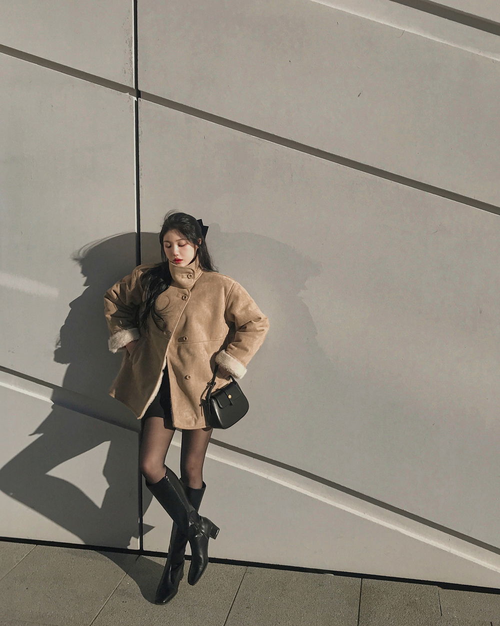 코트 모델 착용 이미지-S1L99