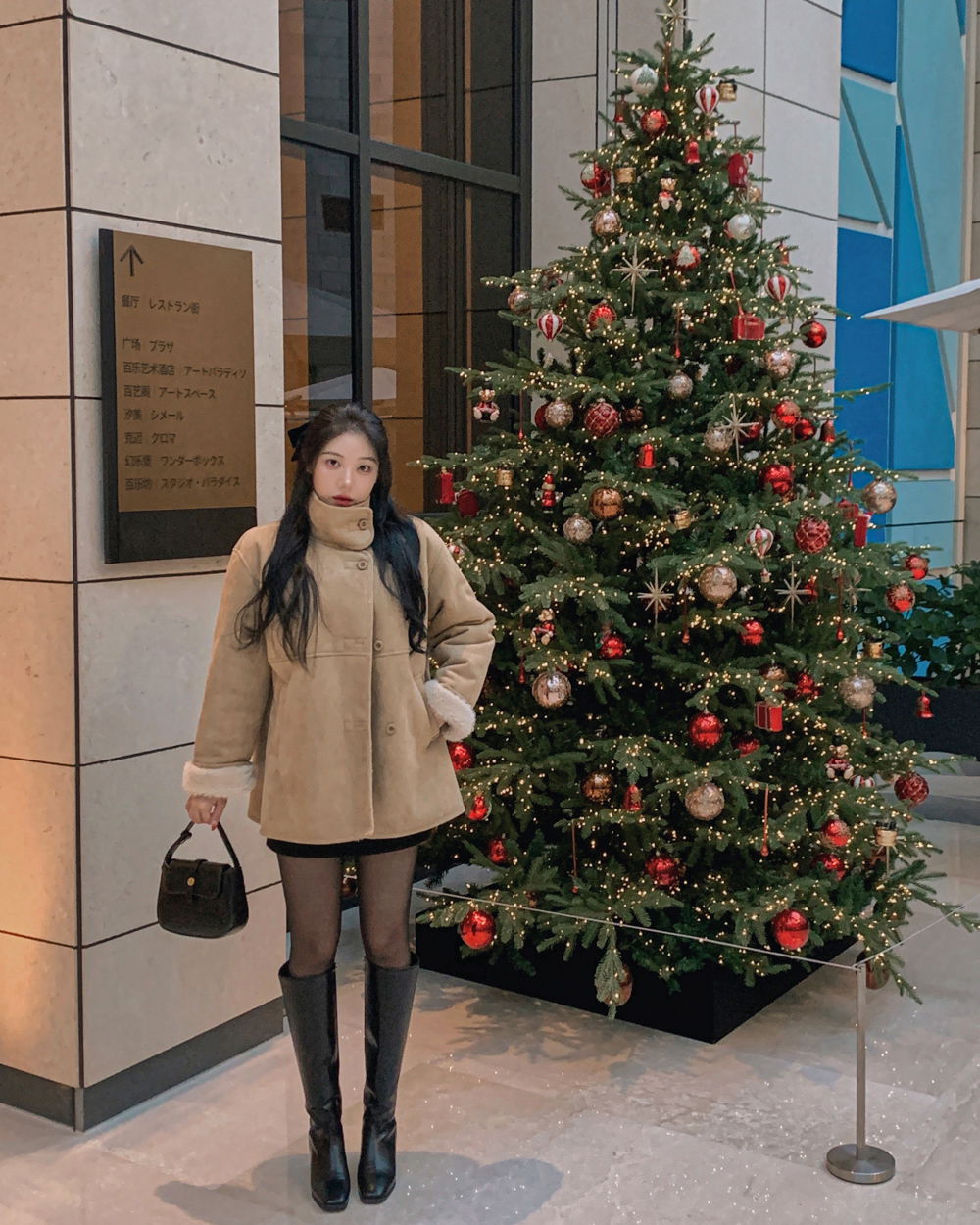 코트 모델 착용 이미지-S1L106